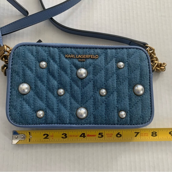 Karl Lagerfeld Paris Karolina Denim Crossbody - Picture 15 of 17